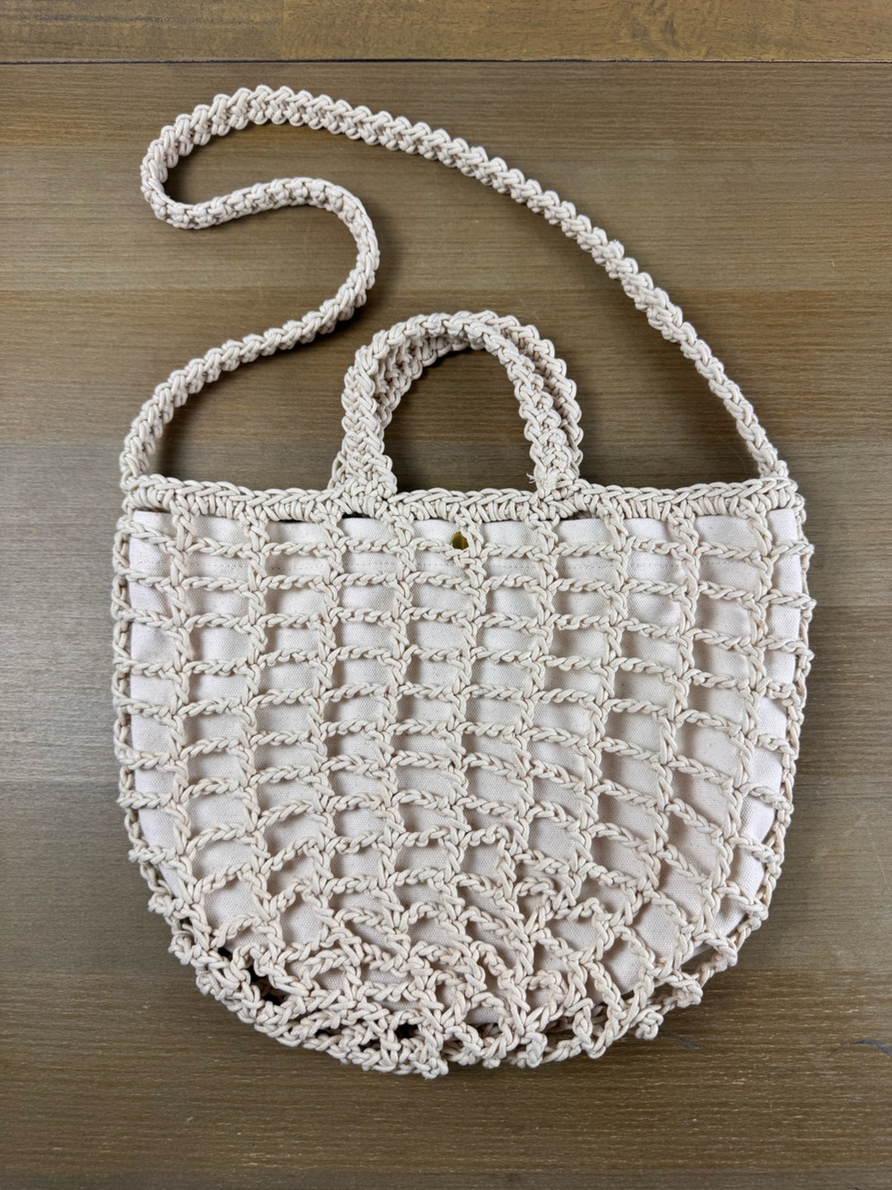 Madewell Women's 'The Crocheted Shoulder Bag' Cross-Body, Knit, White, One-Size
